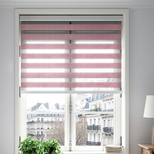 Рулонная штора День-Ночь розового цвета