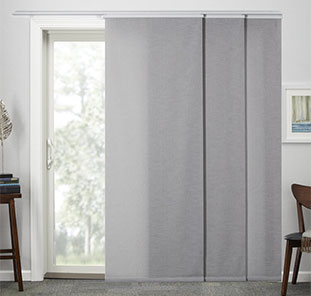 Японские панели серого цвета для декора окна