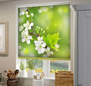 Рольштора с фотопечатью - цветы